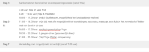 voorbeeld dagprogramma