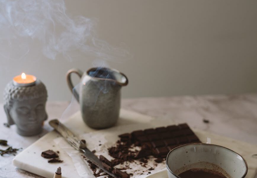melted chocolate in a bowl